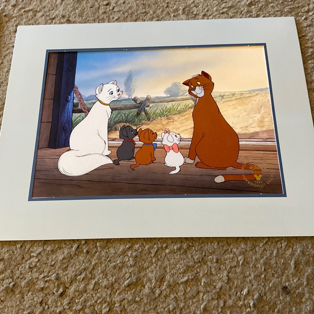 Exclusive Walt Disney Aristocats Lithograph. Excellent condition.